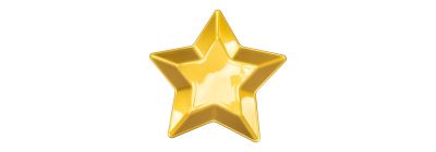 Portaplato estrella dorado