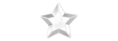 Portaplato estrella plateado