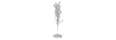 Árbol navideño escarchado plateado