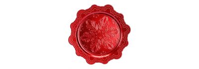 Porta plato rojo 33x2 cm