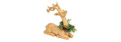 Figura reno navideño beige