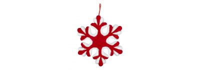 Figura colgante copo nieve