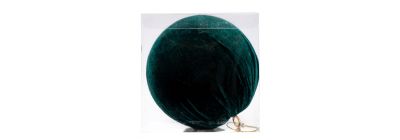 Esfera navideña verde afelpada