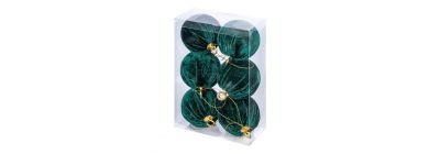 Esferas navideñas verdes 6 piezas