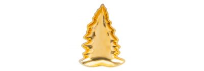 Plato navideño dorado