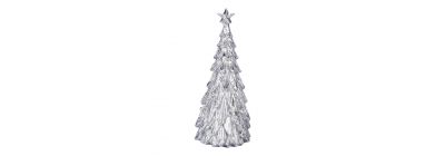 Figura árbol navideño plateado