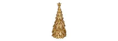 Figura árbol navideño dorado