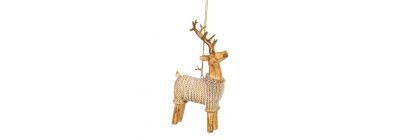 Figura reno navideño marrón