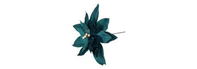 Flor navideña afelpada verde
