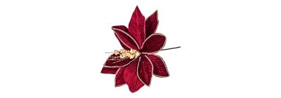 Flor navideña afelpada
