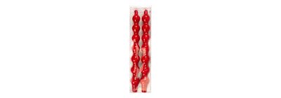 Candelas navideñas rojas con relieve