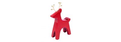 Figura reno navideño rojo