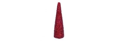 Árbol navideño rojo con relieve