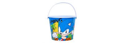 Balde estampado Sonic con asa multicolor