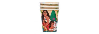 Vaso cartón estampado Moana 2 6und multicolor