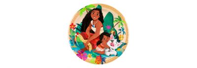 Plato cartón estampado Moana 7pulg 6und multicolor