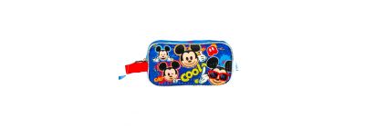Cartuchera Mickey azul y plateado
