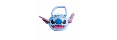 Bolso mano para niña Stich afelpado celeste