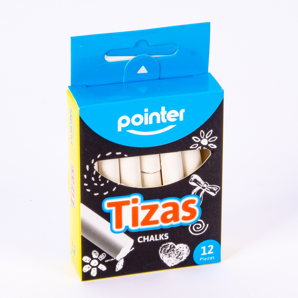 Tiza Pointer 12pzas blanca