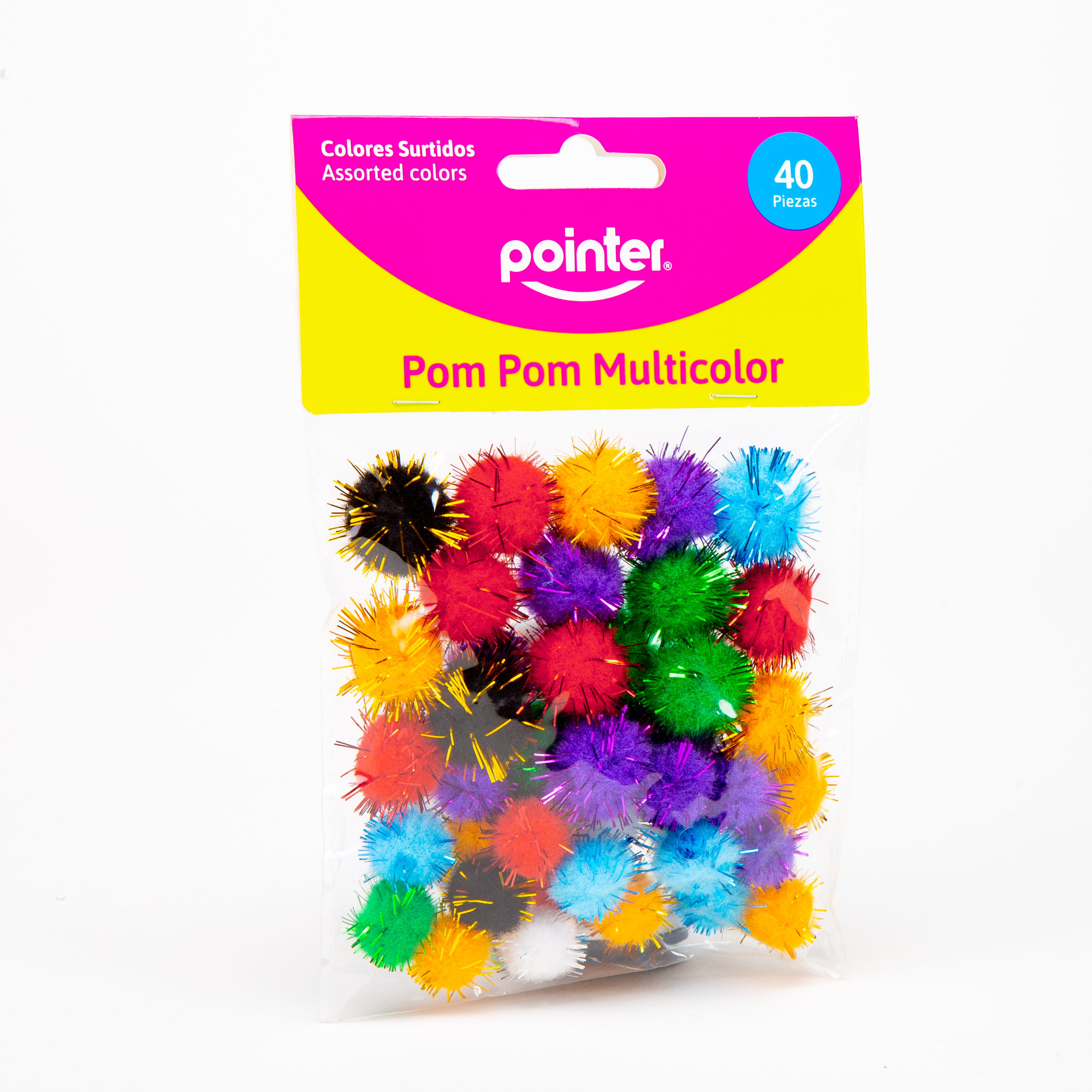 POM POM POINTER SATINADO COLOR 40PZAS 3+