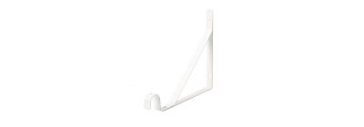 Soporte angular liso para repisas 31.6cm con gancho