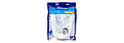 Kit lavamanos plateado y blanco