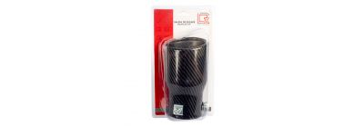 Salida escape auto relieve fibra carbon negro