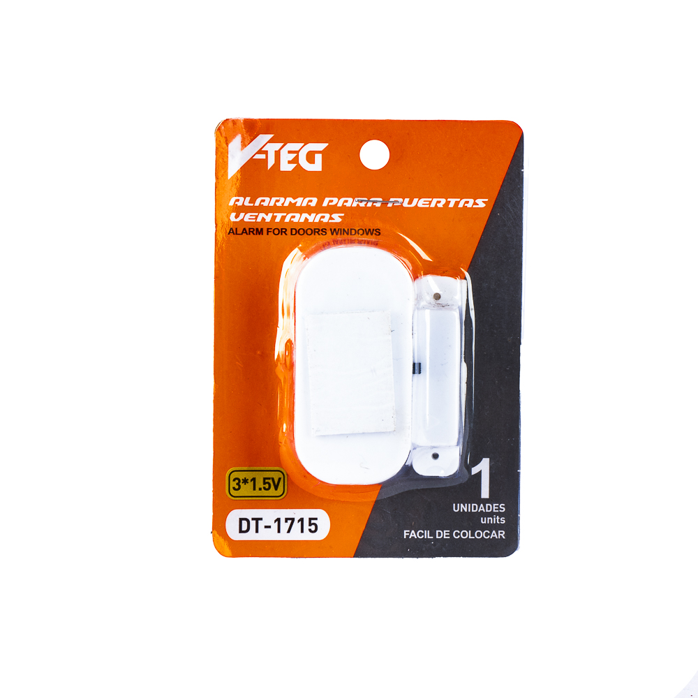 Alarma plástica para puerta/ventana 3x1.5v blanco