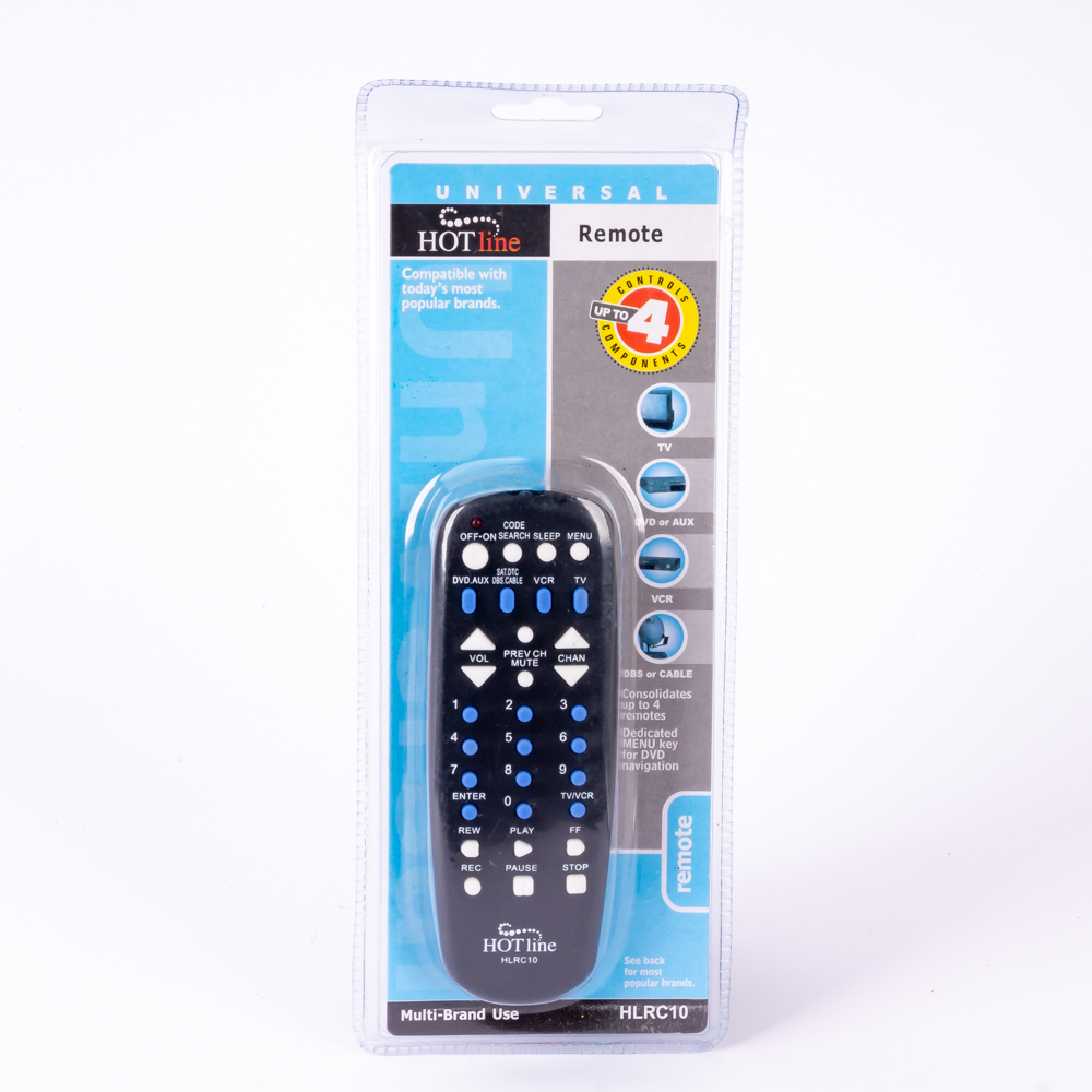 Control remoto plástico Hot line universal negro