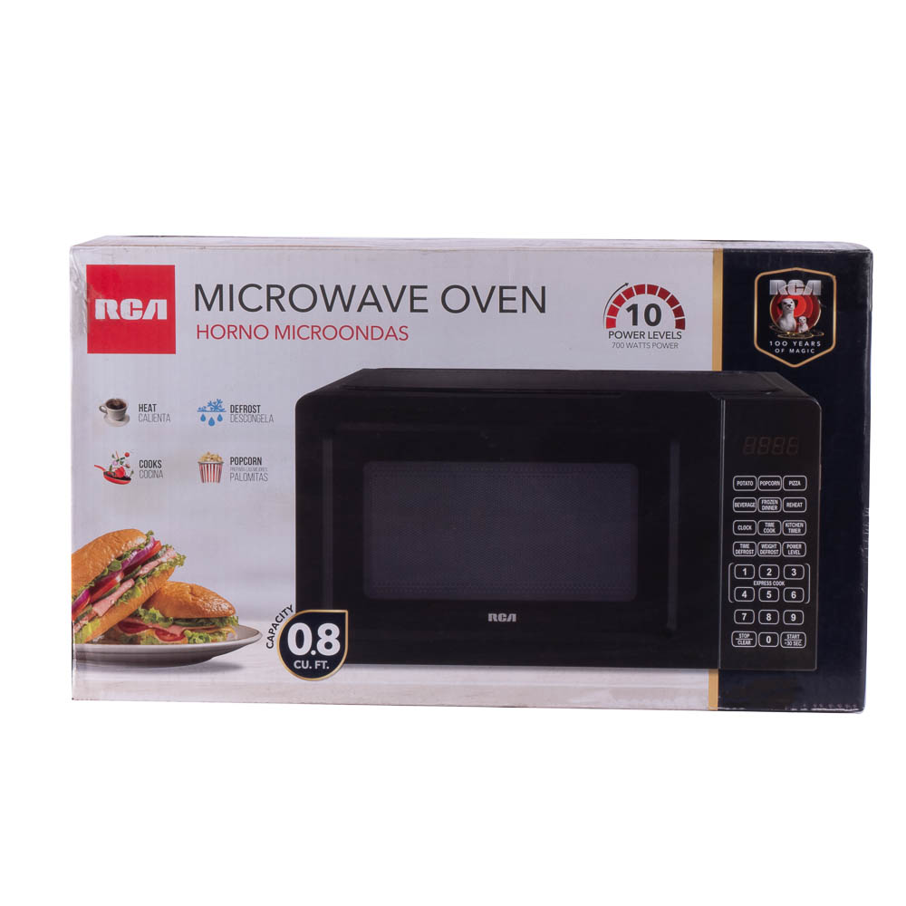 Microondas 10 niveles potencia 0.8ft 700watts negro