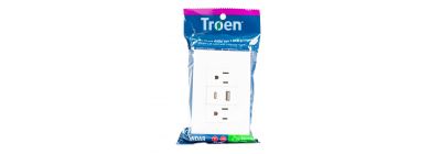 Toma corriente con USB y tipo C blanco