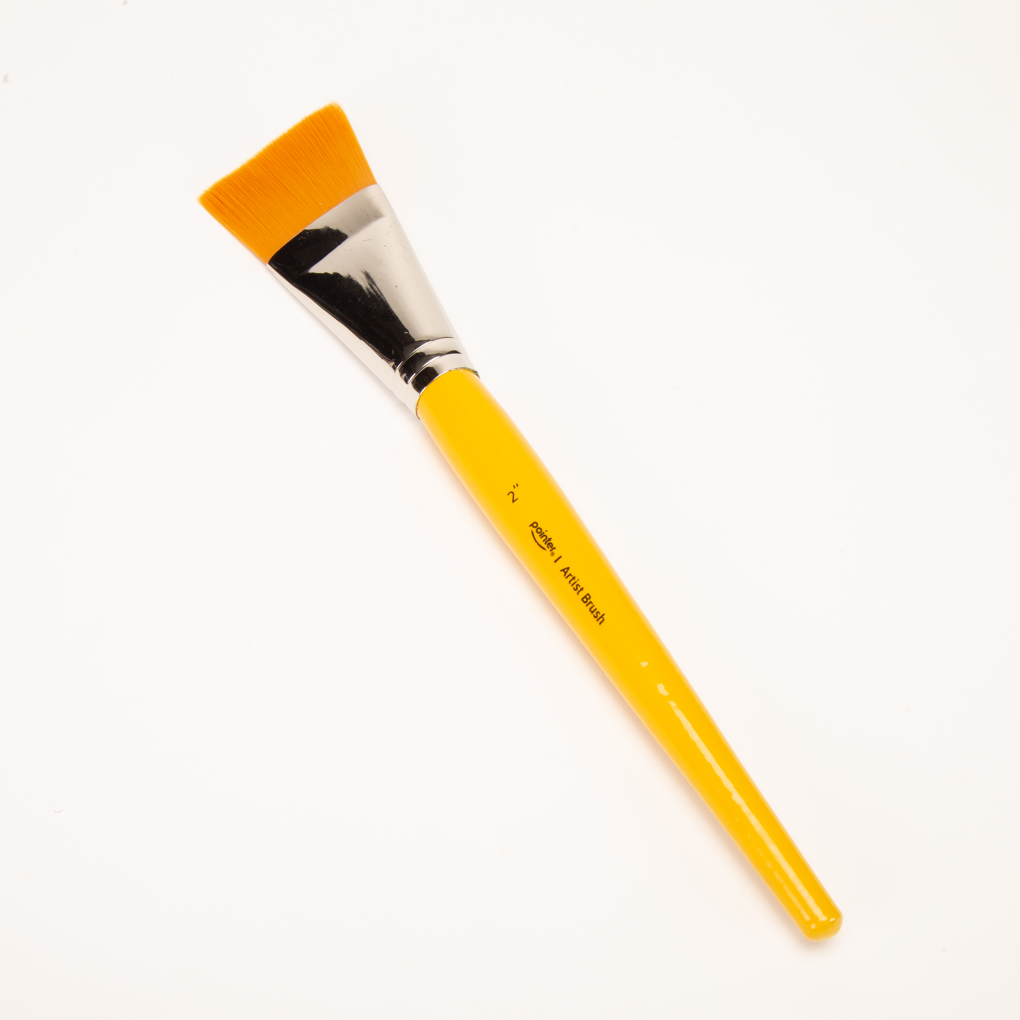 PINCEL POINTER PLANO MANGO AMARILLO 2PULG
