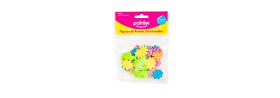 Figura foam flores con escarcha +3a surtido