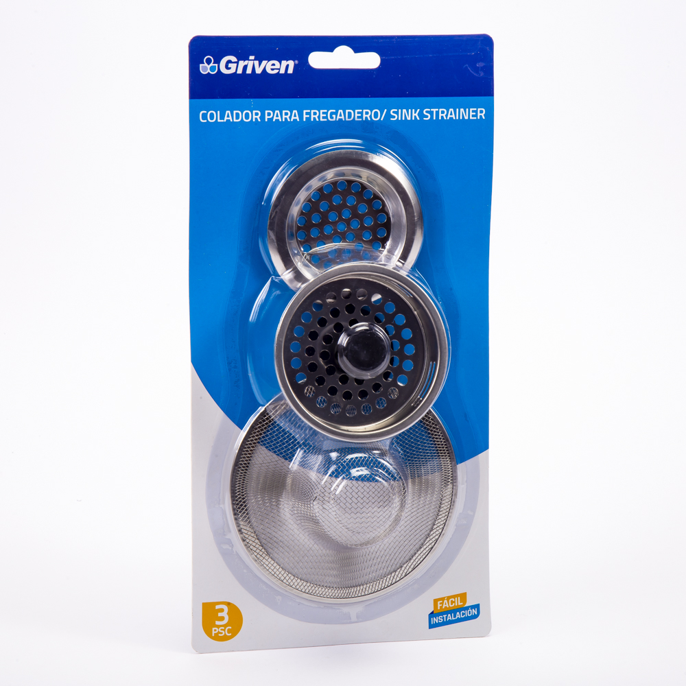 Filtro metal griven fregadero 3pzas