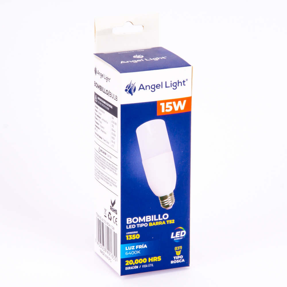 Bombillo led ángel light tipo barra t52 15w luz fría