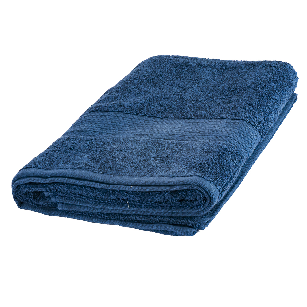 Toalla baño algodón 27x54pulg azul