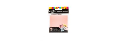 Nota adhesiva lisa 3x3pulg 100und rosado pastel