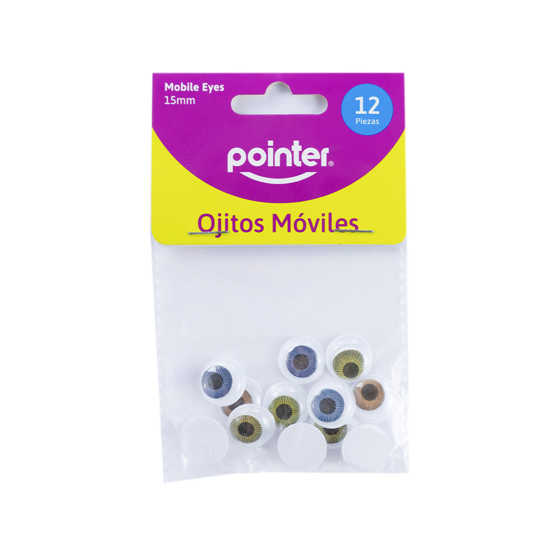 OJITOS MOVIBLES COLORES STD 12UND