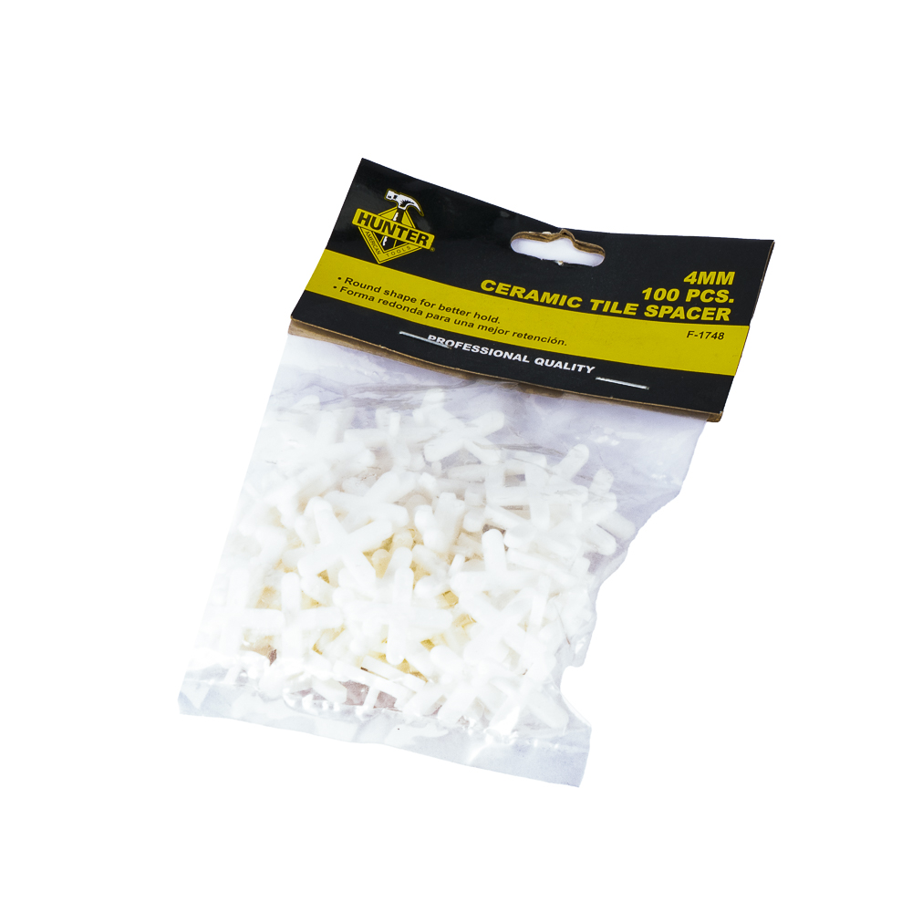 Separador cerámica plastico hunter 4mm 100pzas blanco