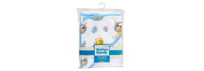 Manta para bebé con capucha blanco y celeste