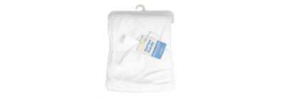 Manta para bebé lisa con capucha blanco