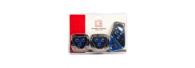 Pedal metal con relieve 3pzas 