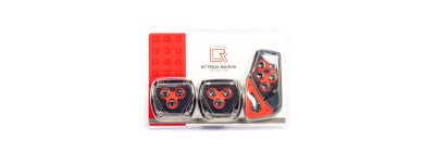 Pedal metal para auto con relieve 3pzas 