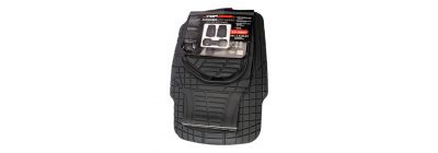 Alfombra hule para auto 3pzas negro