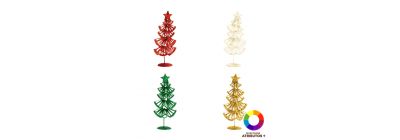 Árbol metálico escarchado compacto