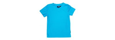 Camiseta escolar lisa celeste talla 2