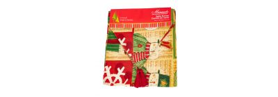 Camino mesa estampado navideño 13x54pulg multicolor