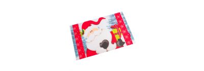 Individual navideño rectangular estampado santa 45x30cm multicolor