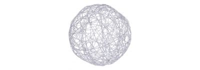 Esfera metálica escarchada plateado