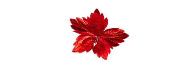 Flor artificial navideña con relieve escarcha 40cm rojo